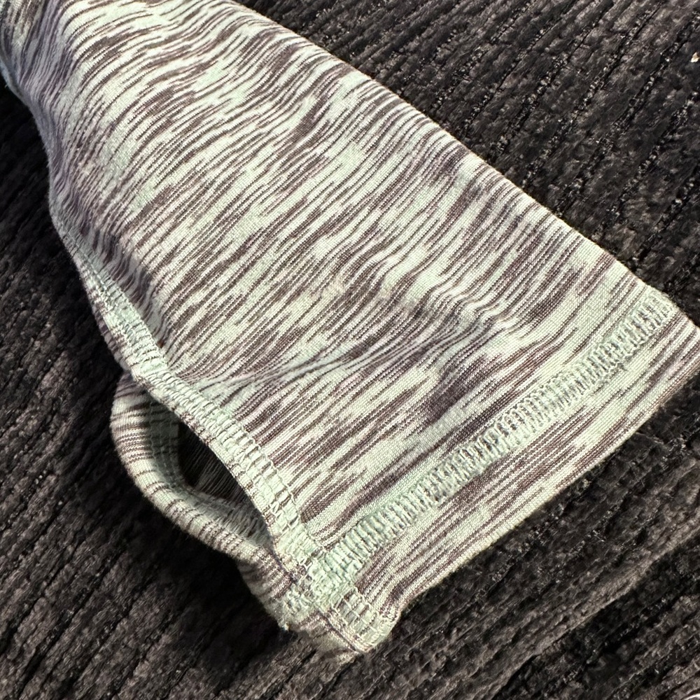Zella Spacedye Mint Green & Black Quarter Zip Pull Over Athleisure Shirt - Picture 6 of 9